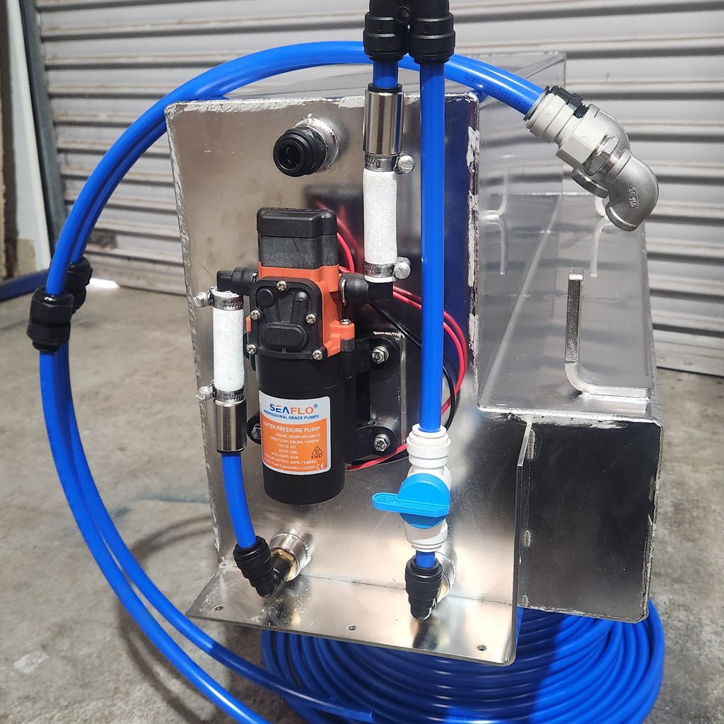 Toyota Troopcarrier tank to utility vent plumbing kit - Unwind Designs