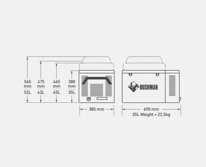 Original Bushman Fridge 35-52L - Unwind Designs