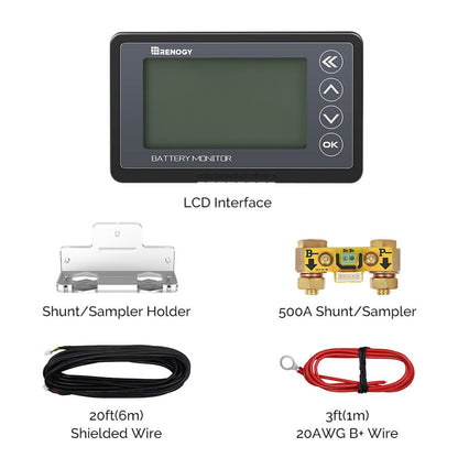 Renogy 500A Battery Monitor with Shunt - Unwind Designs